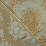 Klassischer Blumenjacquard in Blassgrün und Beige - Ribes y Casals