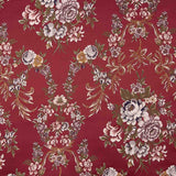 Floraler Jacquard mit rotem Lurex - Ribes y Casals
