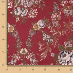 Floraler Jacquard mit rotem Lurex - Ribes y Casals
