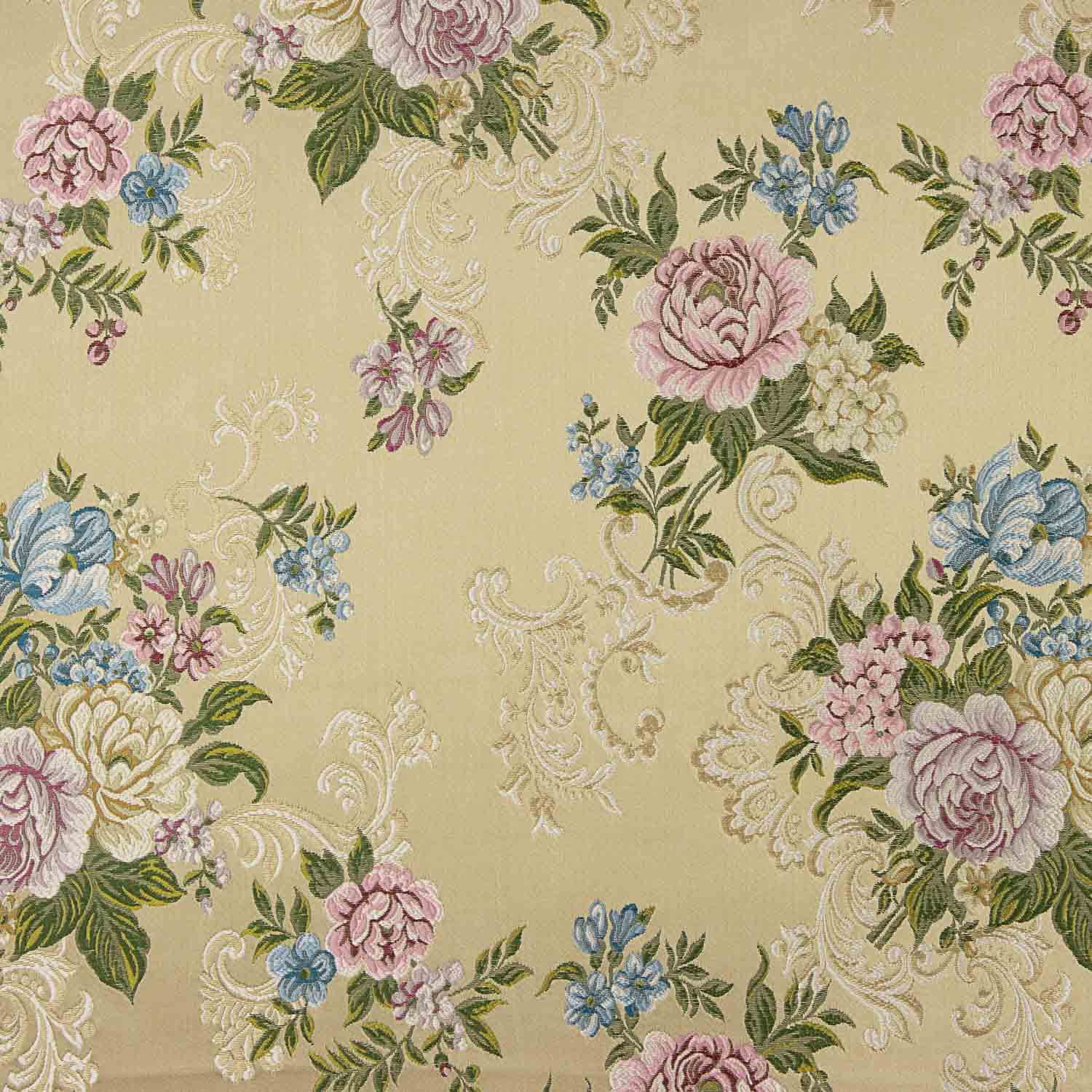 Jacquard Floral Romantisch Beige - Ribes y Casals