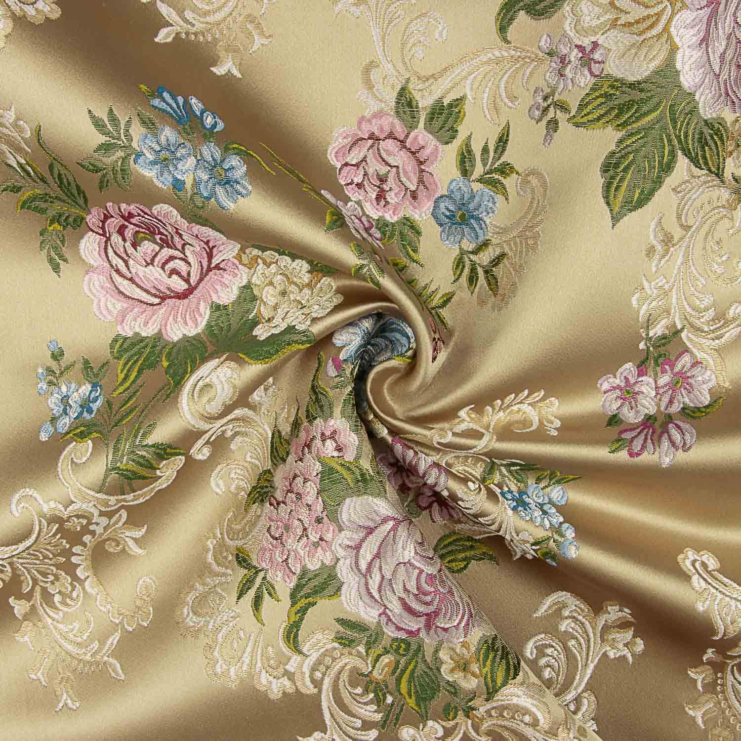 Jacquard Floral Romantisch Beige - Ribes y Casals