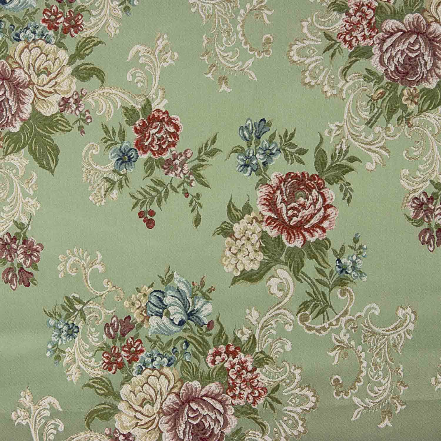 Jacquard Floral Romantisch Grün - Ribes y Casals