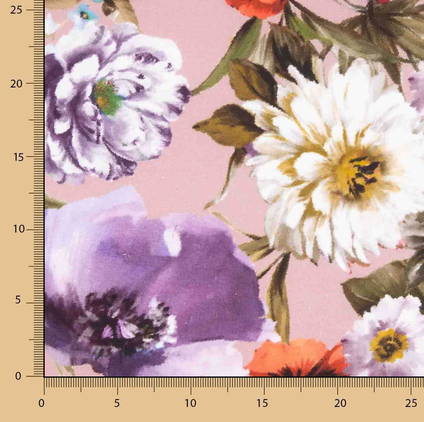 Leinen Baumwolle Baumwolle Floral Print Romantic Versailles - Ribes y Casals