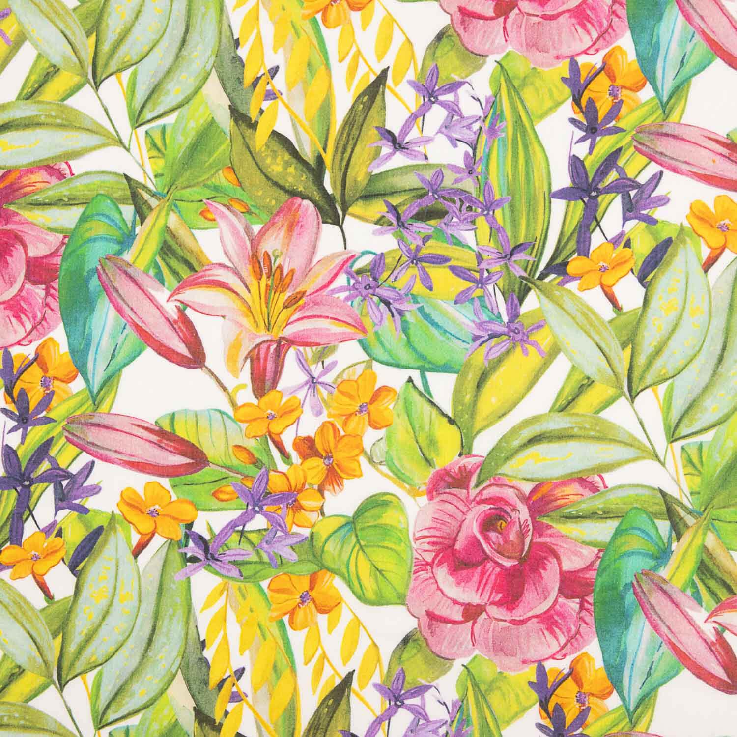 Voile Bambula Tropical Floral Baumwolle Renoir - Ribes y Casals