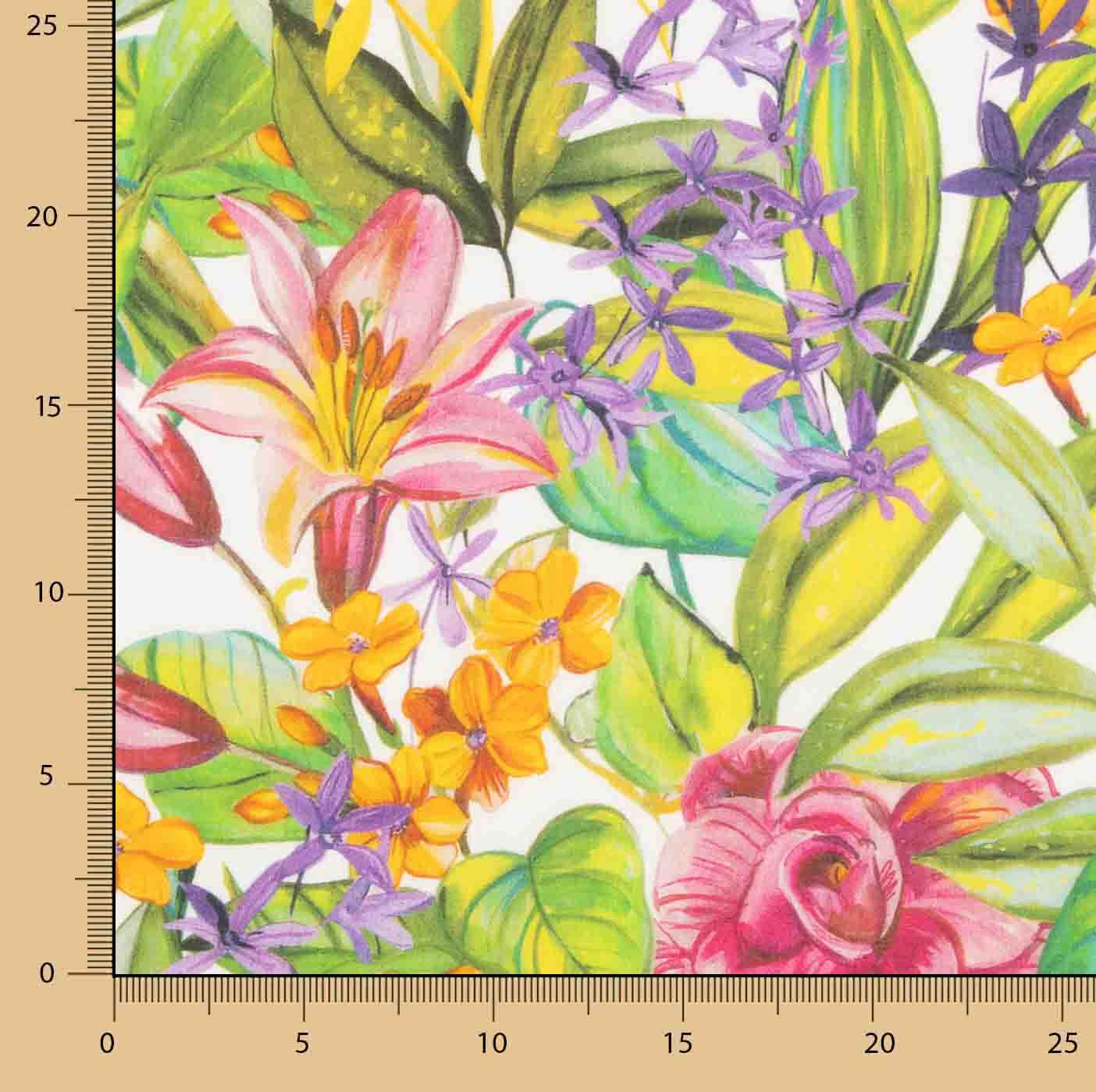 Voile Bambula Tropical Floral Baumwolle Renoir - Ribes y Casals