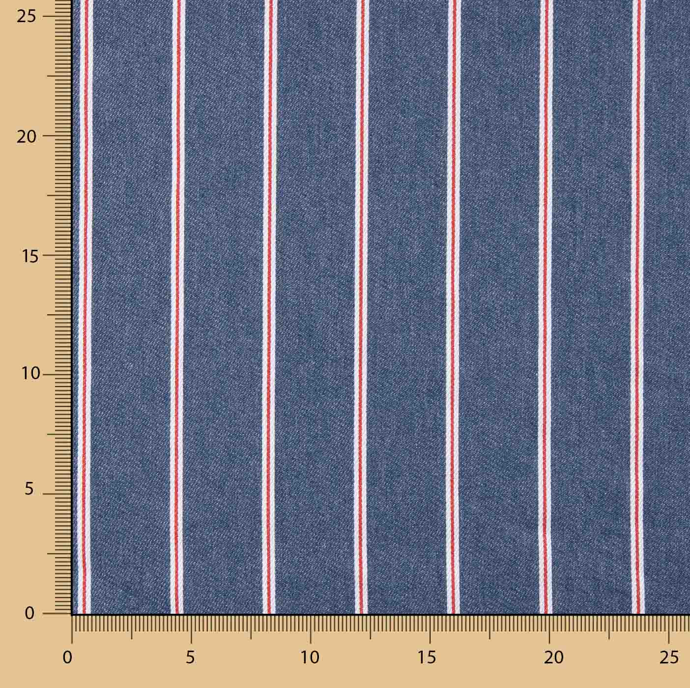 Mehrfarbiger Denim mit diplomatischen Streifen - Ribes y Casals