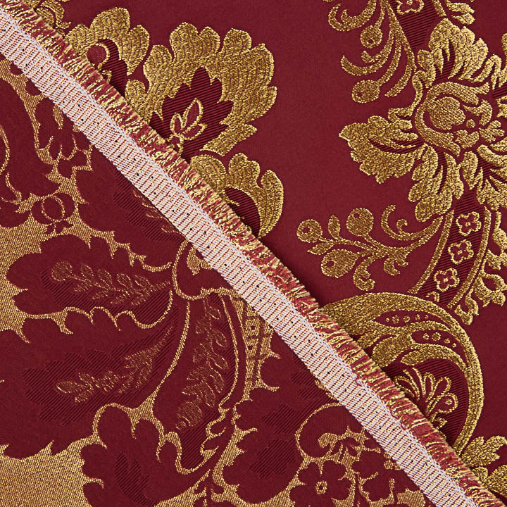 Brokat, Jacquard, Damast, Gold, Bordeaux - Ribes y Casals