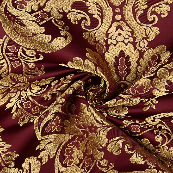 Brokat, Jacquard, Damast, Gold, Bordeaux - Ribes y Casals