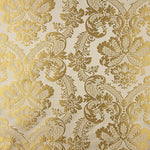 Jacquard-Brokat Damast Gold Elfenbein - Ribes y Casals