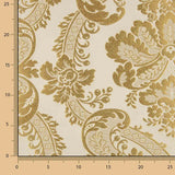 Jacquard-Brokat Damast Gold Elfenbein - Ribes y Casals
