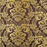 Jacquard-Brokat Damast Gold-Lila - Ribes y Casals
