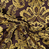 Jacquard-Brokat Damast Gold-Lila - Ribes y Casals