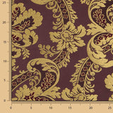 Jacquard-Brokat Damast Gold-Lila - Ribes y Casals