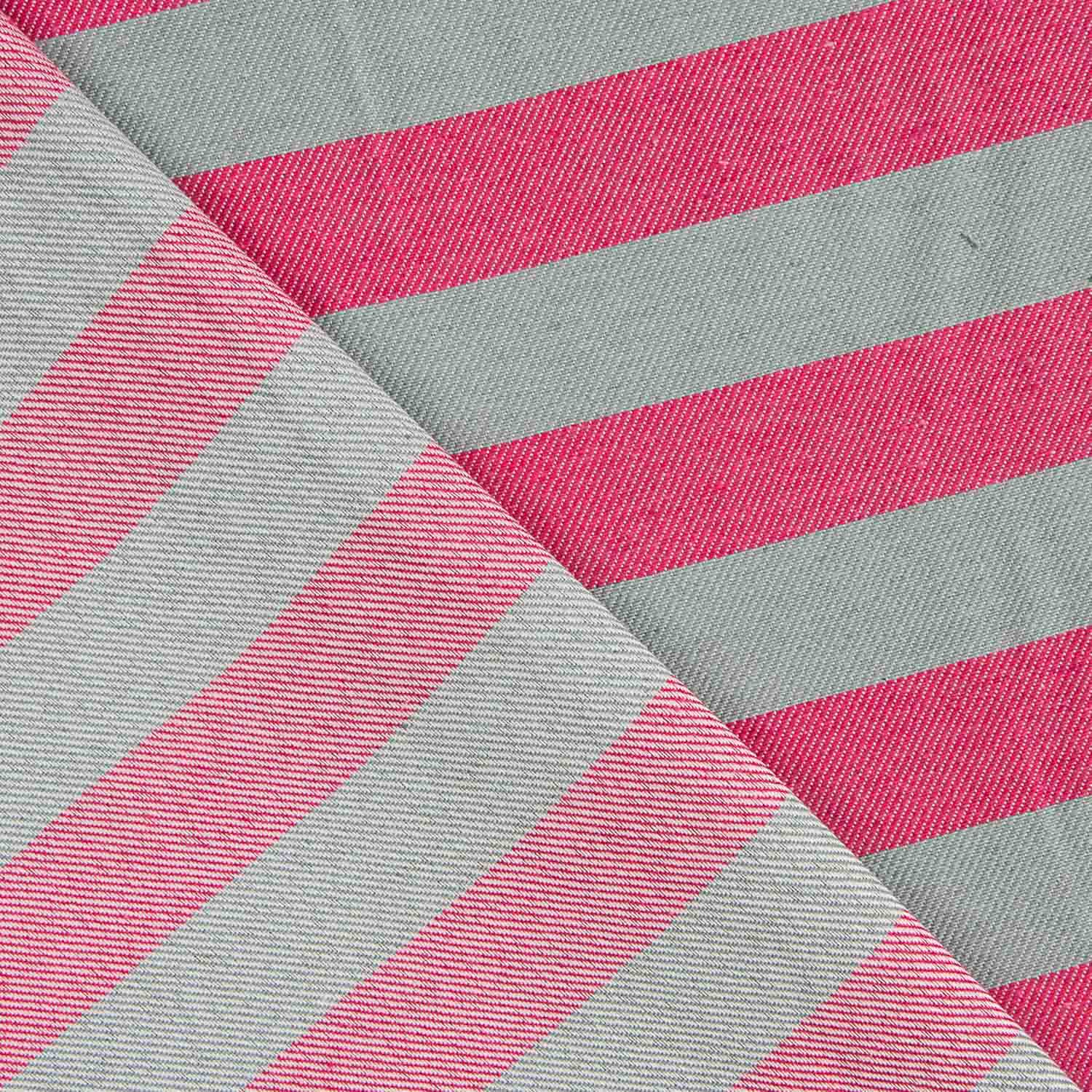 Zweifarbige Plane mit Streifen in Rosa und Graugrün - Ribes y Casals