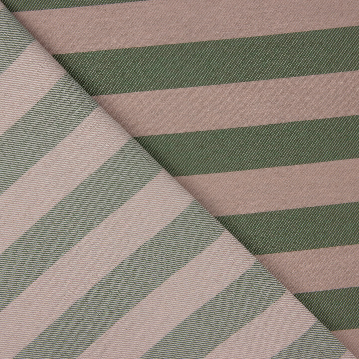 Zweifarbige Canvas-Streifen in Grün und Beige - Ribes y Casals