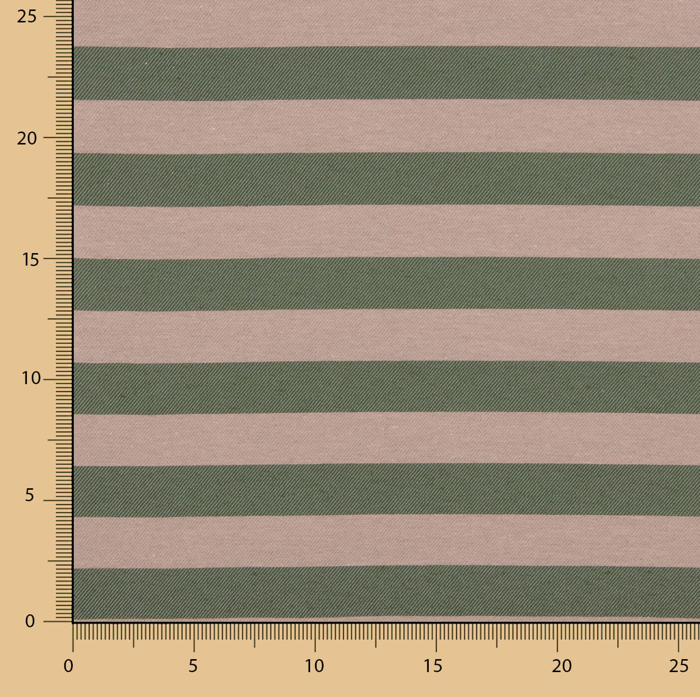 Zweifarbige Canvas-Streifen in Grün und Beige - Ribes y Casals