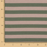 Zweifarbige Canvas-Streifen in Grün und Beige - Ribes y Casals