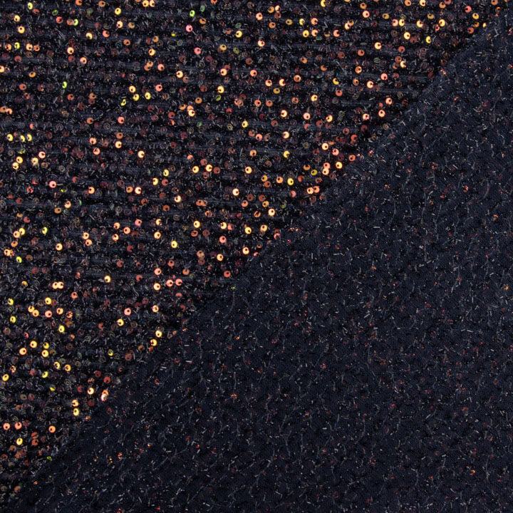 Schwarzer Glitzer-Tüll mit kleinen Pailletten - Ribes y Casals