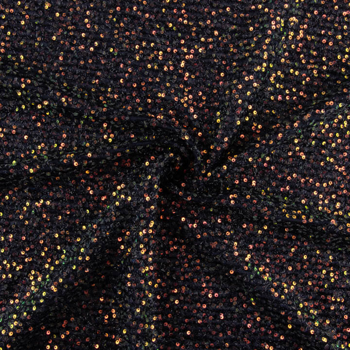 Schwarzer Glitzer-Tüll mit kleinen Pailletten - Ribes y Casals