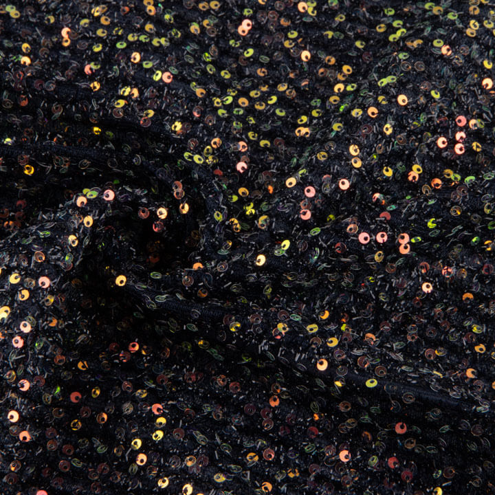 Schwarzer Glitzer-Tüll mit kleinen Pailletten - Ribes y Casals