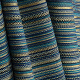 Lurex-Brokat mit Streifen im Alpujarra-Stil, blau - Ribes y Casals