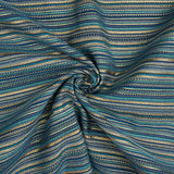 Lurex-Brokat mit Streifen im Alpujarra-Stil, blau - Ribes y Casals