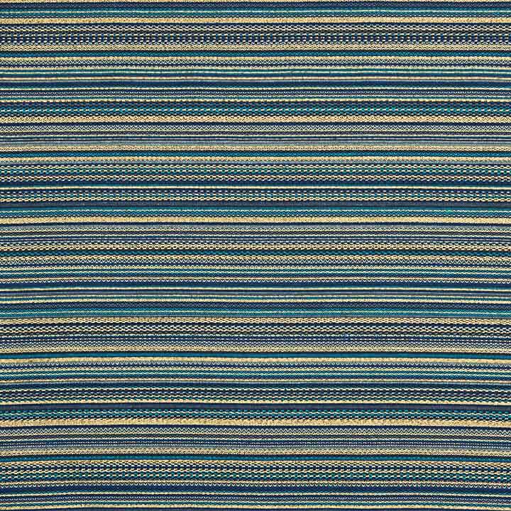Lurex-Brokat mit Streifen im Alpujarra-Stil, blau - Ribes y Casals