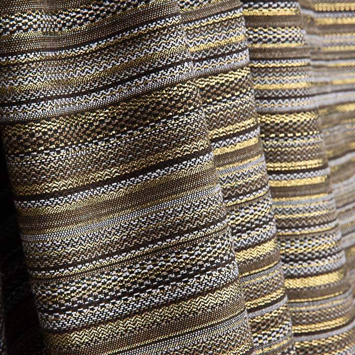 Lurex-Brokat mit Streifen im Alpujarra-Stil, beige - Ribes y Casals