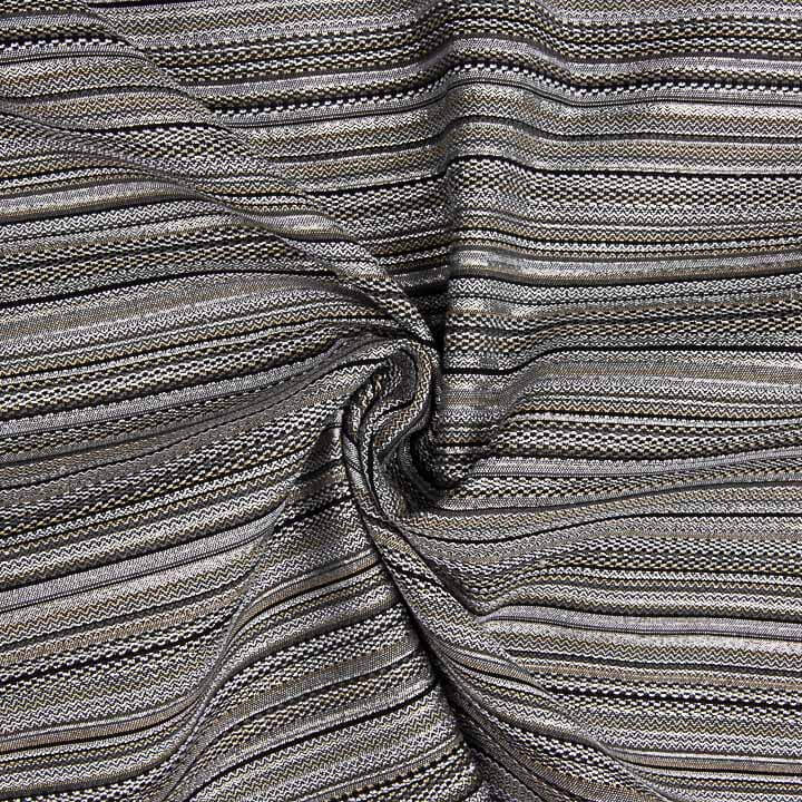 Lurex-Brokat mit Streifen im Alpujarra-Stil, silberfarben - Ribes y Casals
