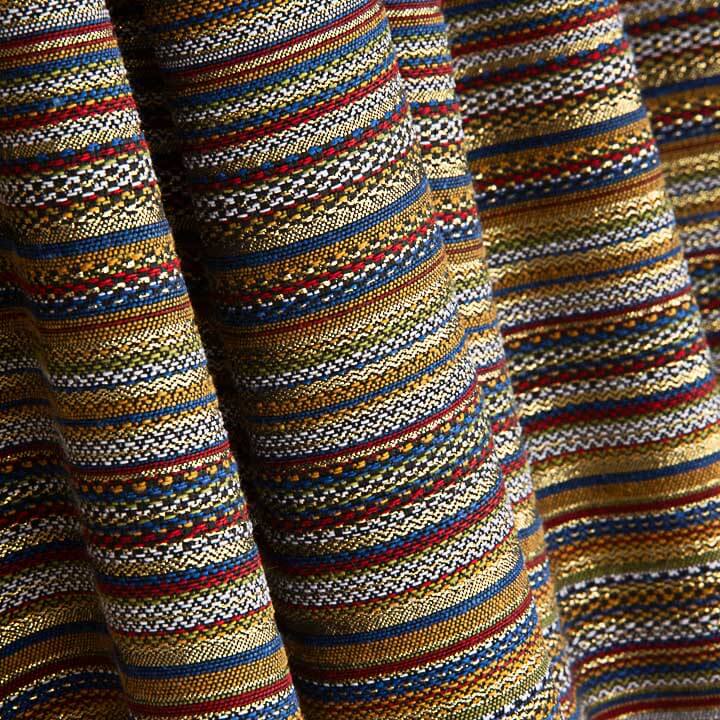 Lurex-Brokat mit Streifen im Alpujarra-Stil, mehrfarbig - Ribes y Casals
