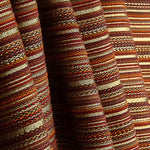 Lurex-Brokat mit Streifen im Alpujarra-Stil, rot - Ribes y Casals