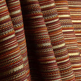 Lurex-Brokat mit Streifen im Alpujarra-Stil, rot - Ribes y Casals