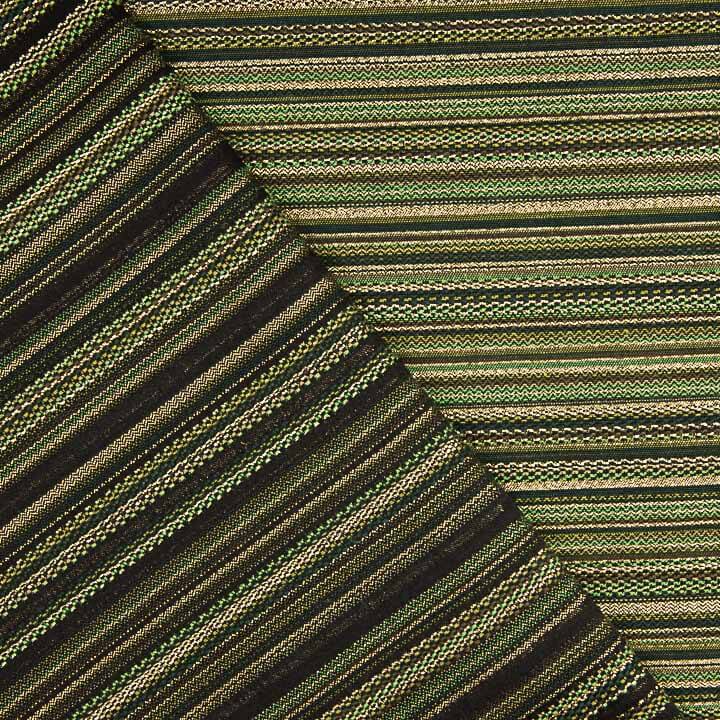 Lurex-Brokat mit Streifen im Alpujarra-Stil, grün - Ribes y Casals