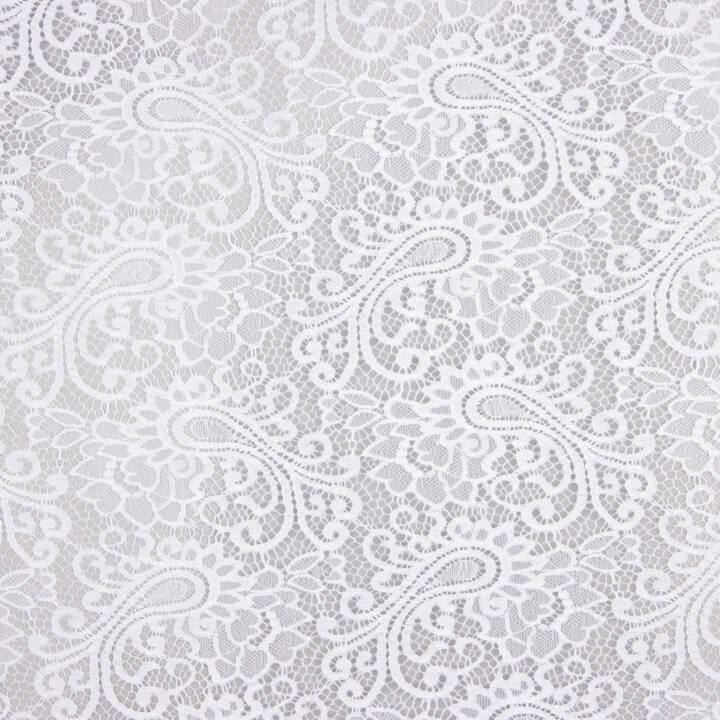 Weiße, bestickte Braut-Spitze „Garden Paisley“ - Ribes y Casals