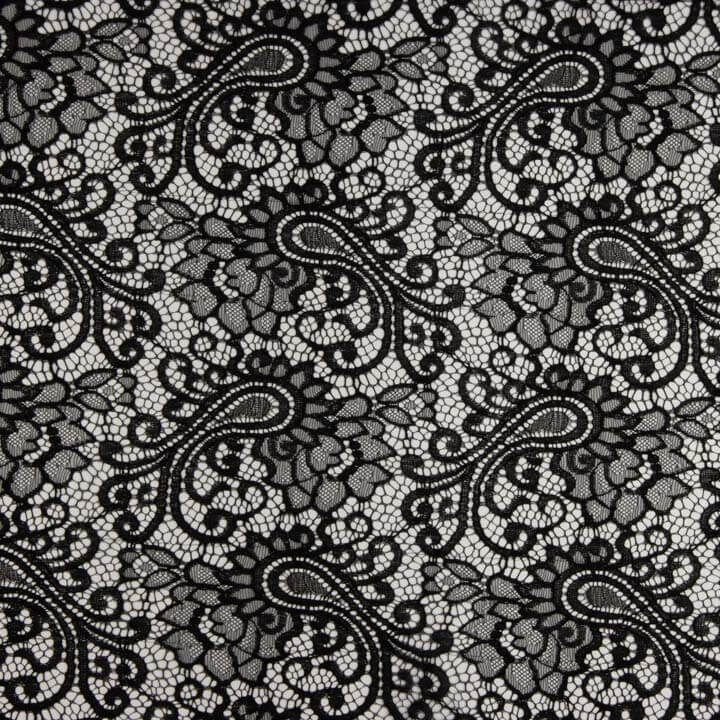 Schwarze Paisley-Spitze „Bridal Garden“ - Ribes y Casals