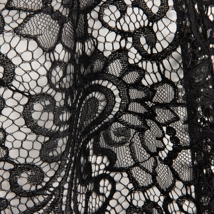 Schwarze Paisley-Spitze „Bridal Garden“ - Ribes y Casals