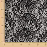 Schwarze Paisley-Spitze „Bridal Garden“ - Ribes y Casals