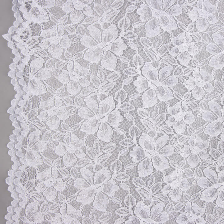 Weiße „Blonda Rebrodé Bridal Garden“-Spitze - Ribes y Casals