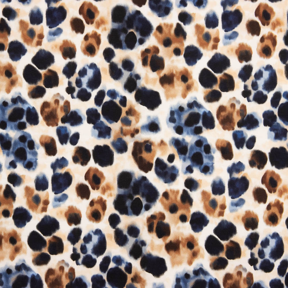 Viskosestoff-Satin mit Animalprint „Urban Safari“ - Ribes y Casals