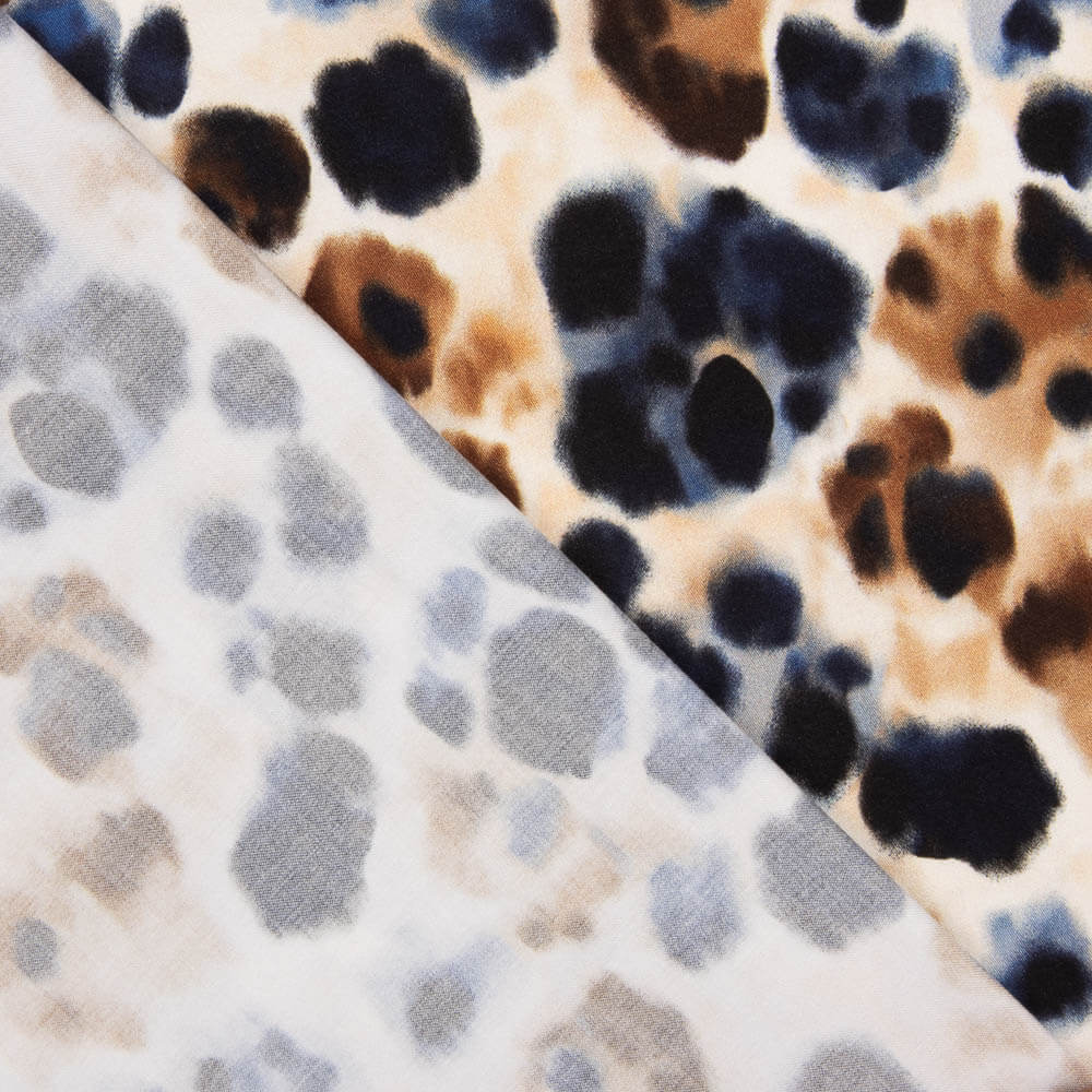 Viskosestoff-Satin mit Animalprint „Urban Safari“ - Ribes y Casals