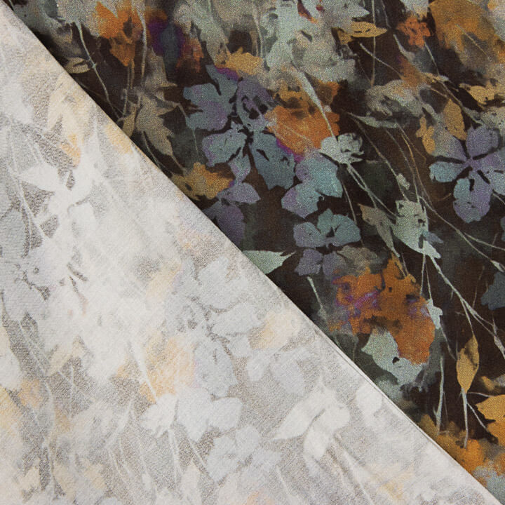 Bedrucktes Viskosestoff-Satin „Autumn“ - Ribes y Casals