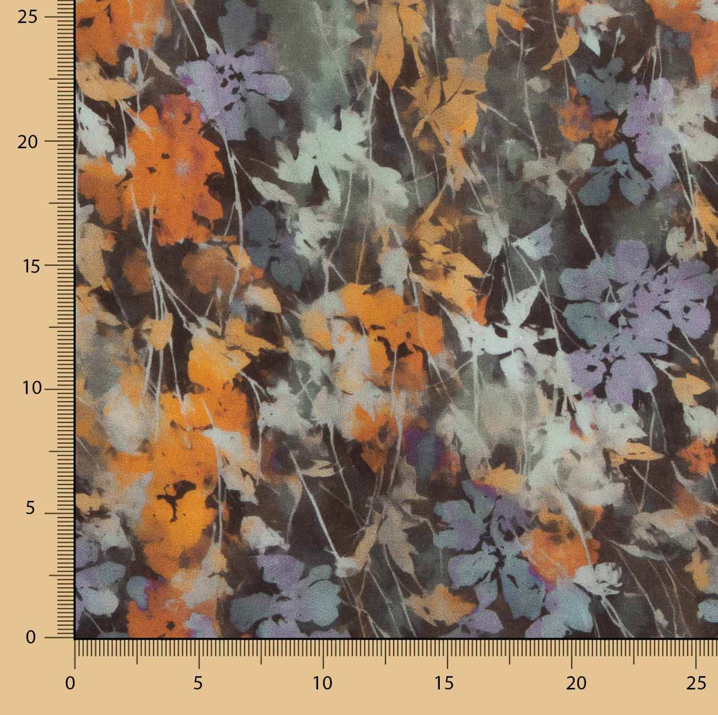 Bedrucktes Viskosestoff-Satin „Autumn“ - Ribes y Casals