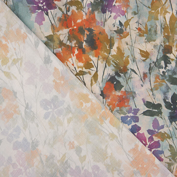 Bedrucktes Viskosestoff-Satin „Wildflower“ - Ribes y Casals