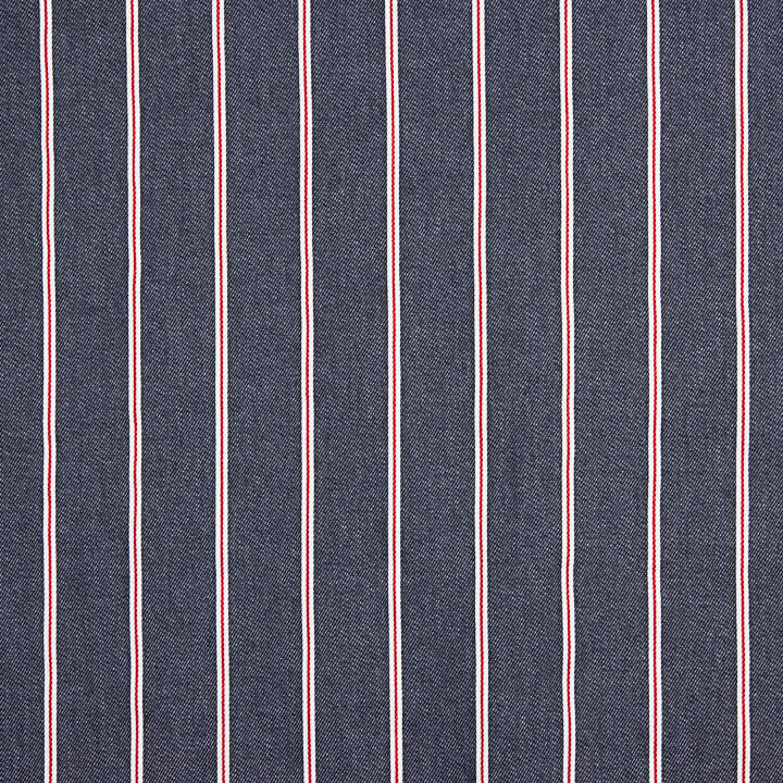 Denim-Streifen im Heritage-Stil mit Maritim-Muster in Marineblau, Rot und Weiß - Ribes y Casals
