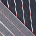 Denim-Streifen im Heritage-Stil mit Maritim-Muster in Marineblau, Rot und Weiß - Ribes y Casals