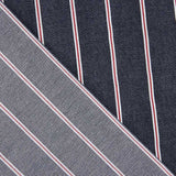 Denim-Streifen im Heritage-Stil mit Maritim-Muster in Marineblau, Rot und Weiß - Ribes y Casals
