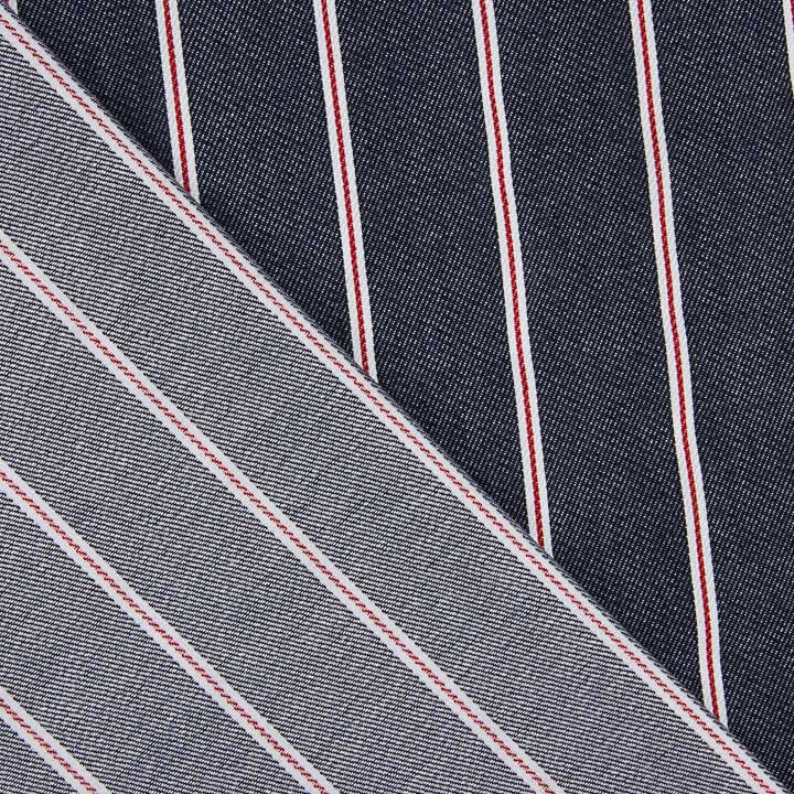 Denim-Streifen im Heritage-Stil mit Maritim-Muster in Marineblau, Rot und Weiß - Ribes y Casals