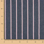 Denim-Streifen im Heritage-Stil mit Maritim-Muster in Marineblau, Rot und Weiß - Ribes y Casals