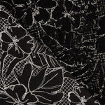 Bouclé mit bestickten Blumen Noctis Schwarz - Ribes y Casals