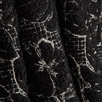 Bouclé mit bestickten Blumen Noctis Schwarz - Ribes y Casals